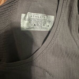 Athleta Charcoal Ribbed Tank